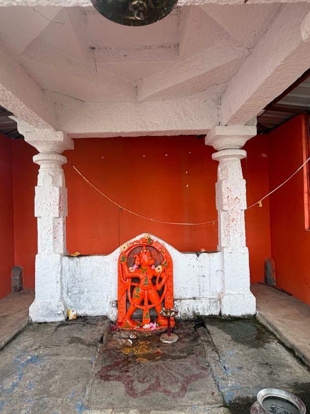 Inside the Anjaneya shrine