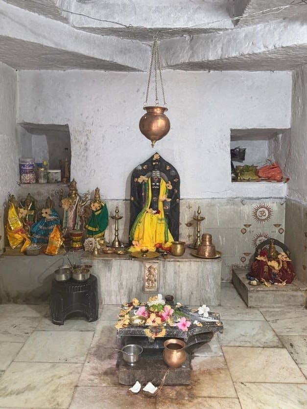 The Shiva Lingam with abhishekam